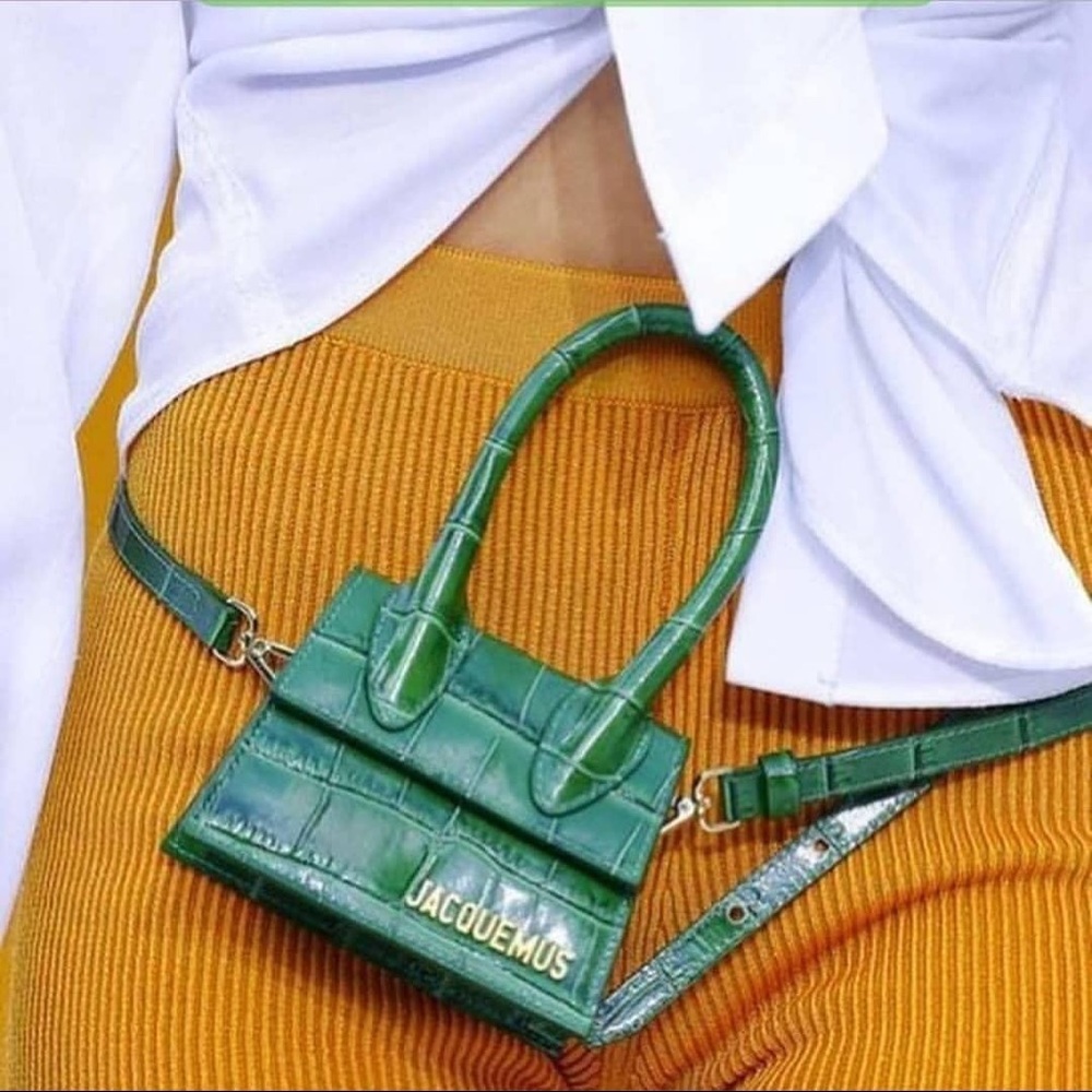 Jacquemus Le Chiquito Mini in Green Croc Effect